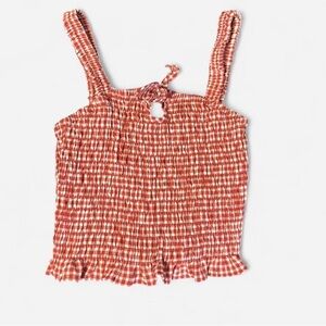 Sienna Sky Red and White Checkered Camisole
